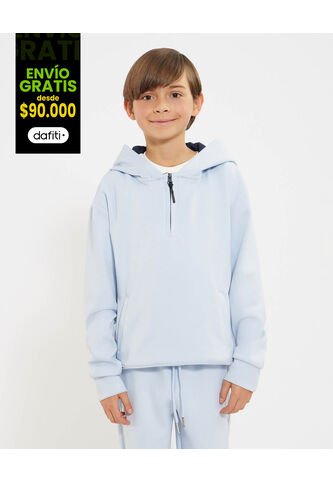 Buzo Para Niño Zipper Color Celeste Marca Ostu #80060148 Ostu