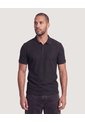 Polo Texturizada  Para Hombre Negro Ostu de Ostu