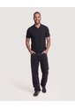 Polo Texturizada  Para Hombre Negro Ostu de Ostu