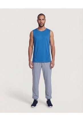 Camiseta Manga Sisa Texturizada  Para Hombre Azul Ostu