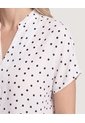 Blusa Escote V Fluida  Para Mujer Blanco Ostu de Ostu
