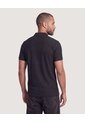 Polo Texturizada  Para Hombre Negro Ostu de Ostu