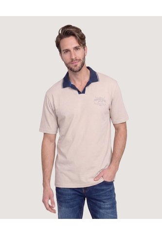 Polo Retro Contrast  Para Hombre Avena Ostu Ostu