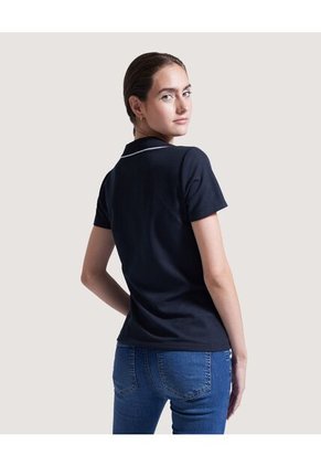 Polo Para Mujer Manga Corta Color Negro Marca Ostu #40110137
