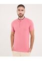 Polo Para Hombre Cuello Mao Sin Bolsillo Color Coral Marca Ostu #60110775 de Ostu