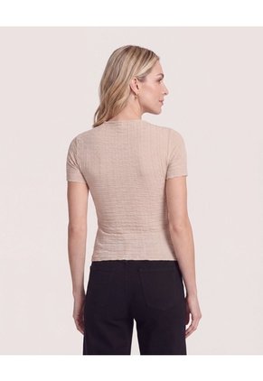Camiseta Con Textura Para Mujer Piel Ostu