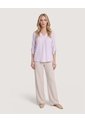Blusa Cuello V  Para Mujer Lila Ostu de Ostu