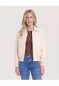 Chaqueta Acolchada  Para Mujer Crema Ostu de Ostu