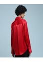 Camisa Para Mujer Manga Larga Color Rojo Marca Ostu #40010179 de Ostu