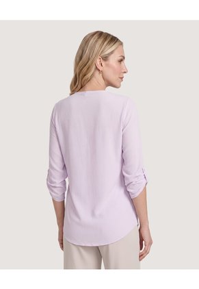 Blusa Cuello V Para Mujer Lila Ostu