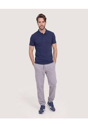 Polo Basica  Para Hombre Azul Ostu