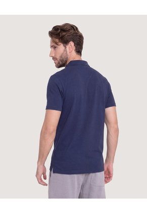 Polo Basica  Para Hombre Azul Ostu