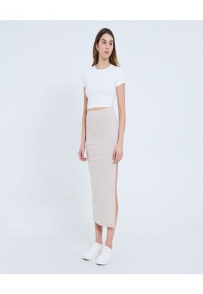 Camiseta Para Mujer Manga Corta Moda Color Crema Marca Ostu #40092462