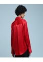 Camisa Para Mujer Manga Larga Color Rojo Marca Ostu #40010179 de Ostu
