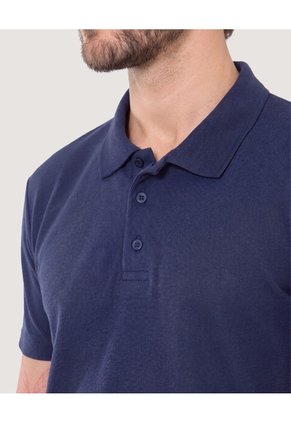 Polo Basica  Para Hombre Azul Ostu