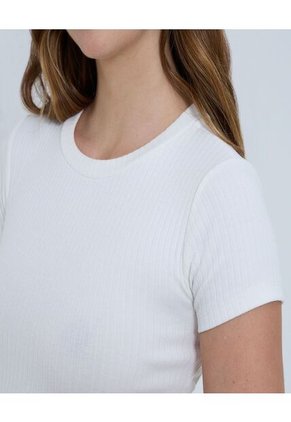 Camiseta Para Mujer Manga Corta Moda Color Crema Marca Ostu #40092462