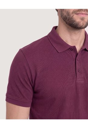 Polo Basica Para Hombre Vino Ostu