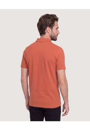 Polo Basica Para Hombre Naranja Ostu