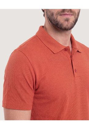 Polo Basica Para Hombre Naranja Ostu