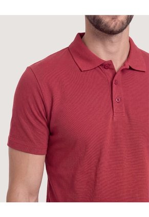 Polo Basica Para Hombre Vino Ostu