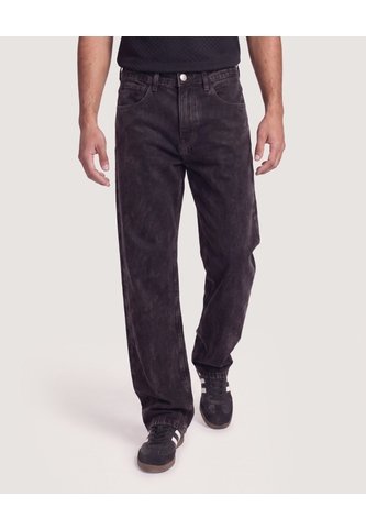 Jean Straight Vintage Wash  Para Hombre Negro Ostu Ostu
