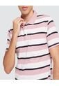 Polo Para Hombre Cuello Tejido Sin Bolsillo Color Rosado  Marca Ostu #60110495 de Ostu