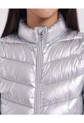 Chaqueta Para Niña Acolchada Color Plata Marca Ostu #90080033
