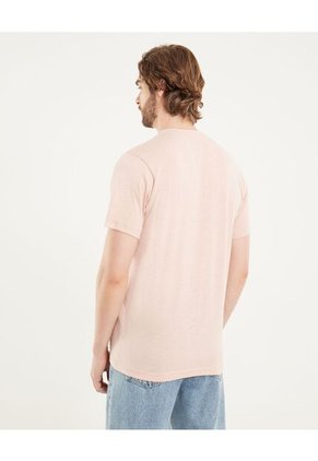 Camiseta Para Hombre Manga Corta Color Rosa Marca Ostu #60091567