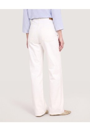 Jean Wide Leg Con Cordón. Para Mujer Crudo Ostu