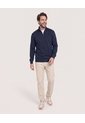 Saco Half Zipper Cuello Alto  Para Hombre Azul Ostu de Ostu