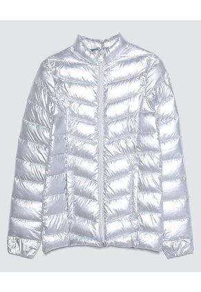 Chaqueta Para Niña Acolchada Color Plata Marca Ostu #90080033