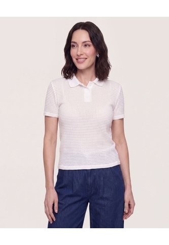 Polo Textura Classic Fit  Para Mujer Crudo Ostu Ostu