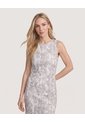 Vestido Largo Mesh Marmoleado  Para Mujer Gris Ostu de Ostu
