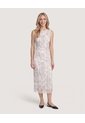 Vestido Largo Mesh Marmoleado  Para Mujer Gris Ostu de Ostu