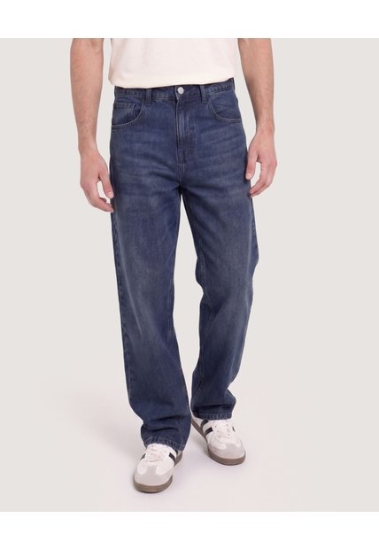 Jean Loose Black Y Blue  Para Hombre Azul Ostu