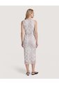 Vestido Largo Mesh Marmoleado  Para Mujer Gris Ostu de Ostu