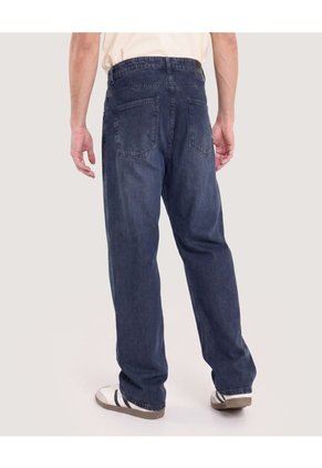 Jean Loose Black Y Blue Para Hombre Azul Ostu