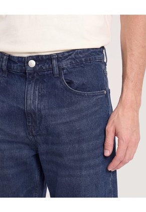 Jean Loose Black Y Blue Para Hombre Azul Ostu