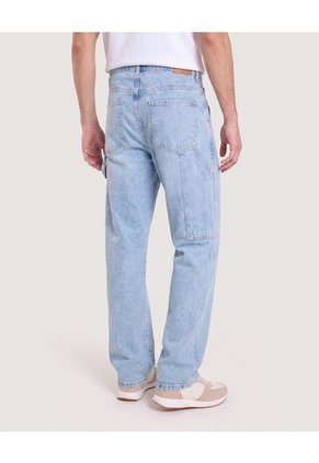 Jean Straight Carpenter Para Hombre Azul Ostu