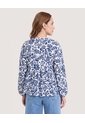 Blusa Estampada Boho Relax  Para Mujer Azul Ostu de Ostu