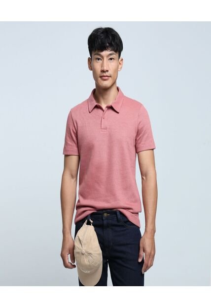 Polo Para Hombre Cuello Maquina Sin Bolsillo Color Naranja Marca Ostu #60110687