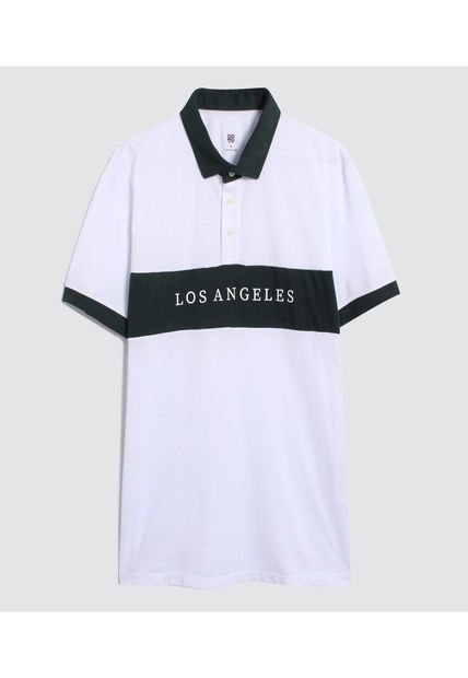 Polo Para Hombre Cuello Maquina Sin Bolsillo Color Blanco Marca Ostu #60110669