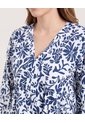 Blusa Estampada Boho Relax  Para Mujer Azul Ostu de Ostu