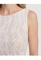 Vestido Midi De Encaje Floral  Para Mujer Hueso Ostu de Ostu