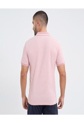 Polo Para Hombre Cuello Tejido Sin Bolsillo Color Rosa Marca Ostu #60110762