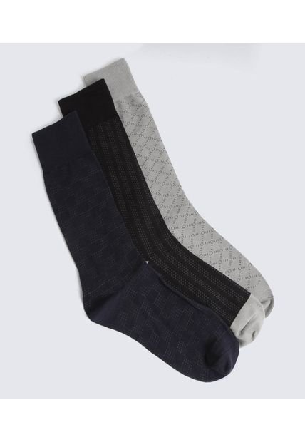 Medias Para Hombre Caña Larga Color Negro Marca Ostu #60980284