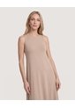 Vestido Sisa Silueta Fluida  Para Mujer Café Ostu de Ostu