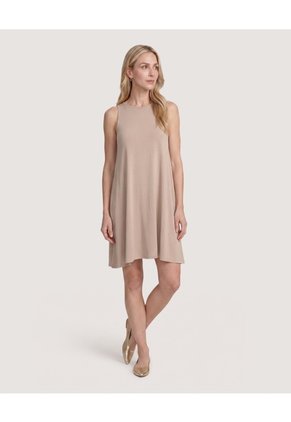 Vestido Sisa Silueta Fluida  Para Mujer Café Ostu