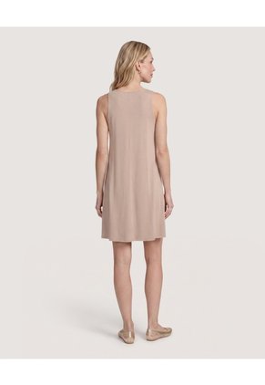 Vestido Sisa Silueta Fluida  Para Mujer Café Ostu