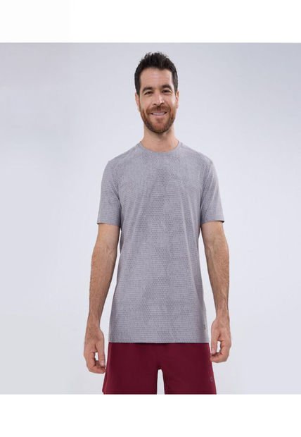 Camiseta Para Hombre Manga Corta Color Gris  Marca Ostu #60091303